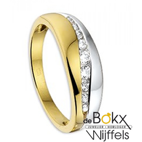 Gouden ring met zirkonia maat 58 - 54867 Gouden ring met zirkonia maat 58 - 54867