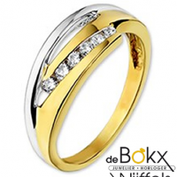 Fantasie ring goud met zirkonia maat57 - 54870