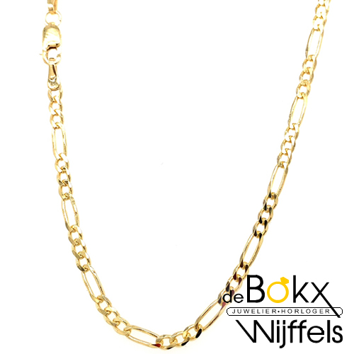 Collier figaro goud 60cm lang en 2.7mm breed - 54902 Collier figaro goud 60cm lang en 2.7mm breed - 54902