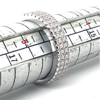 Ring Zilver gerhodineerd met zirkonia maar 49 - 54919