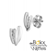Oorknoppen zilver mat & Glimmend met zirkonia - 54944 Oorknoppen zilver mat & Glimmend met zirkonia - 54944