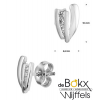 Oorknoppen zilver mat & Glimmend met zirkonia - 54944 Oorknoppen zilver mat & Glimmend met zirkonia - 54944