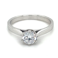 Zilver gerhodineerd ring met zirkonia maat 50 - 55117 Zilver gerhodineerd ring met zirkonia maat 50 - 55117