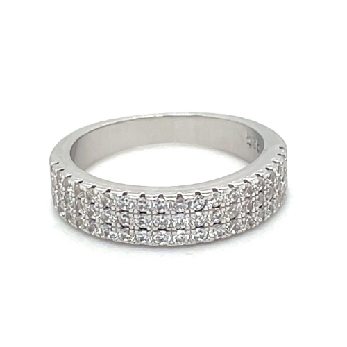 kleine ring in zilver gerhodineerd met veel zirkkonia steentjes maat 50 - 55129 kleine ring in zilver gerhodineerd met veel zirkkonia steentjes maat 50 - 55129