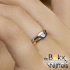 geel en wit gouden damesring met zirkonia in maat 58 - 55128 geel en wit gouden damesring met zirkonia in maat 58 - 55128