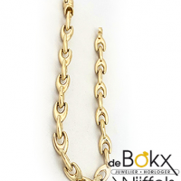 Geel gouden schakelarmband fantasie - 55213