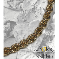 Geel gouden schakelarmband fantasie koort - 55216 Geel gouden schakelarmband fantasie koort - 55216