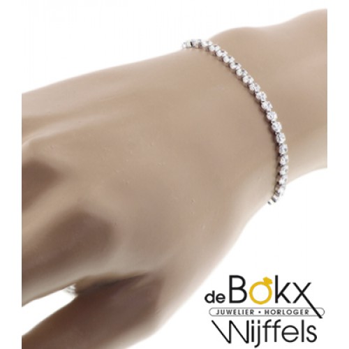 Zilver gerhodineerd tennisarmband 17cm 3mm - 55227 Zilver gerhodineerd tennisarmband 17cm 3mm - 55227