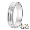 Amorio ring zilver A304 met lijnen maat 63 - 55451