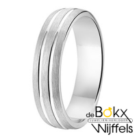 Amorio ring zilver A304 met lijnen maat 63 - 55451