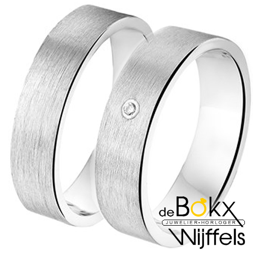 Amorio partnerring zilver A305 met diamant - 55453 Amorio partnerring zilver A305 met diamant - 55453