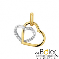 gouden hartjes hanger met 2 hartjes - 55473 gouden hartjes hanger met 2 hartjes - 55473
