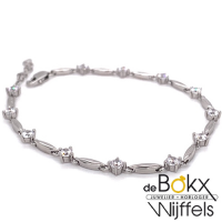 Armband zilver met zirkonia steentjes - 55290 Armband zilver met zirkonia steentjes - 55290
