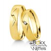 Breuning geel gouden trouwringen met diamant - 55411
