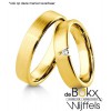 Breuning wit gouden trouwringen met diamant - 55413
