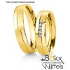 Breuning wit gouden trouwringen met 5 diamanten - 55416