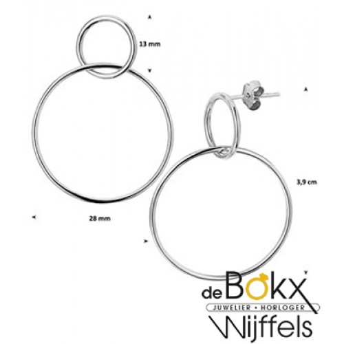 Zilver oorbellen groot en lang - 56866 Zilver oorbellen groot en lang - 56866