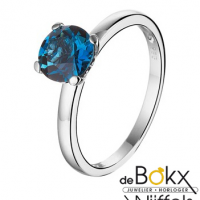 Blauwe London topaas witgoud damesringen maat 54 - 56910 Blauwe London topaas witgoud damesringen maat 54 - 56910