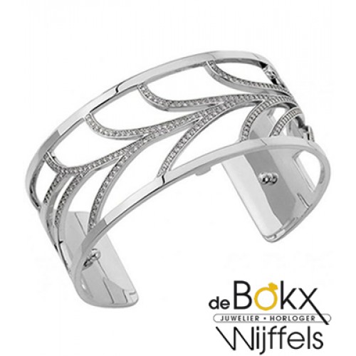 les Gorgettes armband courbe met zirkonia 25mm met leer bandje in de kleuren petrol blue/rasberry. - 57010 les Gorgettes armband courbe met zirkonia 25mm met leer bandje in de kleuren petrol blue/rasberry. - 57010