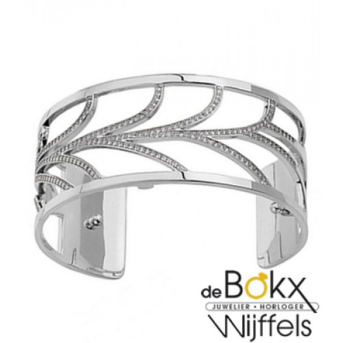 les Gorgettes armband courbe met zirkonia 25mm met leer bandje in de kleuren petrol blue/rasberry. - 57010 les Gorgettes armband courbe met zirkonia 25mm met leer bandje in de kleuren petrol blue/rasberry. - 57010