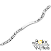 Graveerarmband gourmet 20cm plaat 8mm zilver - 57022 Graveerarmband gourmet 20cm plaat 8mm zilver - 57022
