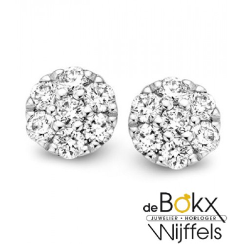 Oorsteker witgoud met diamant 0.19 crt. - 57036 Oorsteker witgoud met diamant 0.19 crt. - 57036