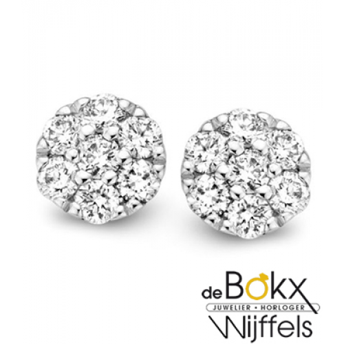 Oorsteker witgoud met diamant 0.19 crt. - 57036 Oorsteker witgoud met diamant 0.19 crt. - 57036