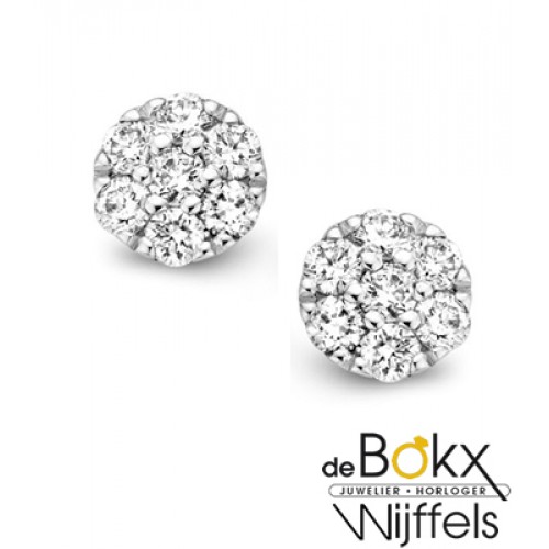 Oorsteker witgoud met diamant 0.19 crt. - 57036 Oorsteker witgoud met diamant 0.19 crt. - 57036