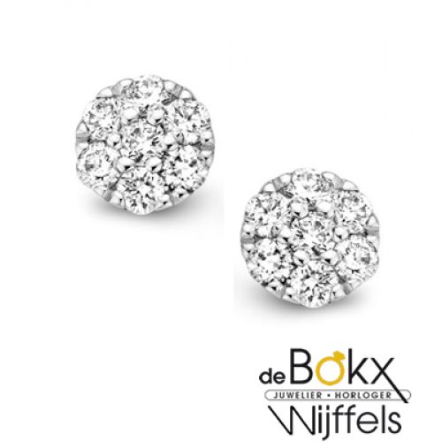 Oorsteker witgoud met diamant 0.19 crt. - 57036 Oorsteker witgoud met diamant 0.19 crt. - 57036
