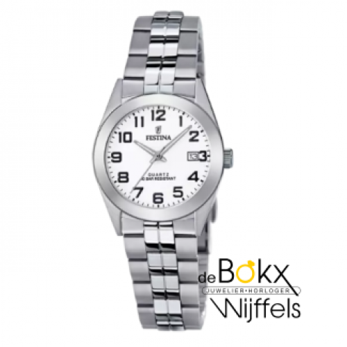 Festina dames horloge cijfers en datum F20438/1 - 56965