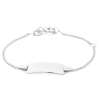 Baby armbandje met graveerplaatje witgoud 9-11cm - 56929