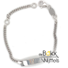 armband met graveerplaat zilver 11-13cm - 56974