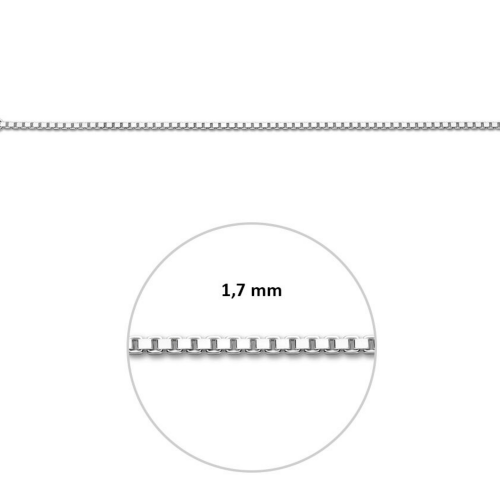 ketting zilver Venetiaans zilver 42cm 1.7mm - 56978