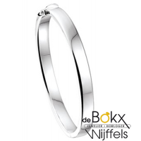 Zilveren bangel armband vlak 7mm breed - 56176 Zilveren bangel armband vlak 7mm breed - 56176