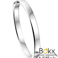 Zilveren bangel armband vlak 7mm breed - 56176
