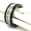Breede Titanium ring met zwarte carbon en diamant 56 - 56207 Breede Titanium ring met zwarte carbon en diamant 56 - 56207