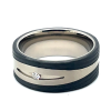 Breede Titanium ring met zwarte carbon en diamant 56 - 56207 Breede Titanium ring met zwarte carbon en diamant 56 - 56207