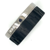 Titanium vrienschapsring met carbon en 3 diamanten maat 58 - 56218