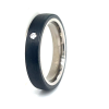 Titanium trouwring met carbon en diamant maat 53 - 56219 Titanium trouwring met carbon en diamant maat 53 - 56219