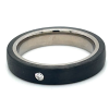 Titanium trouwring met carbon en diamant maat 53 - 56219 Titanium trouwring met carbon en diamant maat 53 - 56219