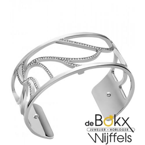 Op=Op les Georgettes 25mm zilver Floral met zirkonia - 56552 Op=Op les Georgettes 25mm zilver Floral met zirkonia - 56552