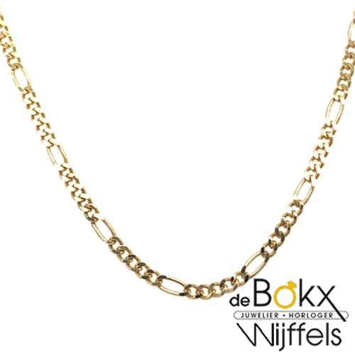 Ketting figaro geel goud 42cm 1.5mm - 56994 Ketting figaro geel goud 42cm 1.5mm - 56994