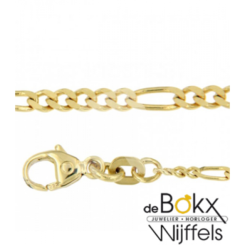 Ketting figaro geel goud 42cm 1.5mm - 56994 Ketting figaro geel goud 42cm 1.5mm - 56994