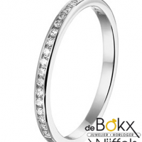 Witgouden aanschuifring met zirkonia maat 52 - 56687