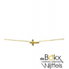 Geel gouden collier met kruisje - 56696 Geel gouden collier met kruisje - 56696