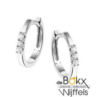 Diamant oorringen 0.12ct wit goud - 56703 Diamant oorringen 0.12ct wit goud - 56703