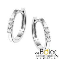 Diamant oorringen 0.12ct wit goud - 56703