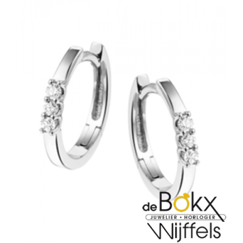 Diamant oorringen 0.12ct wit goud - 56703 Diamant oorringen 0.12ct wit goud - 56703