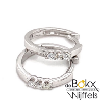 Diamant oorringen 0.12ct wit goud - 56703 Diamant oorringen 0.12ct wit goud - 56703