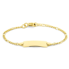 baby armbandje met graveerplaatje geel goud 9 karaat 11-13cm - 56712